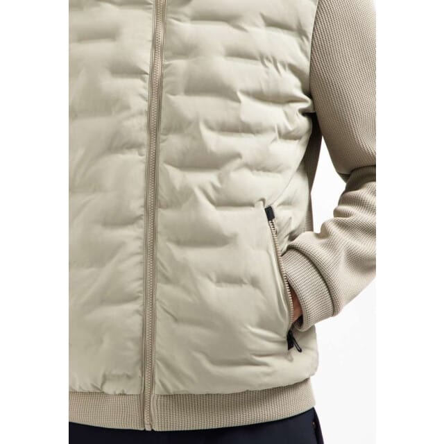 No Excess Jacket short fit sealed hooded knit stone