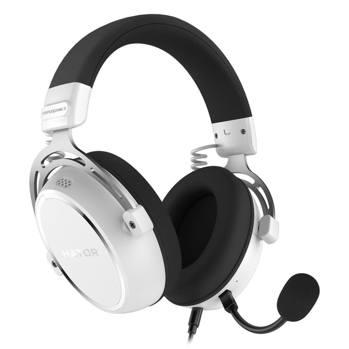 HATOR HYPERGANG 3 Hi-Res Headset Bedraad Hoofdband Gamen USB Type-C / USB Type-A Wit