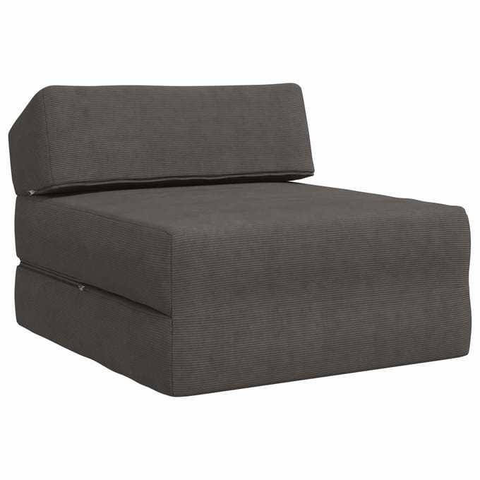vidaXL - Vouwbare - Sofa - Bed - Donkergrijs - 60 - x - 70 - x - 41 - cm - Stof