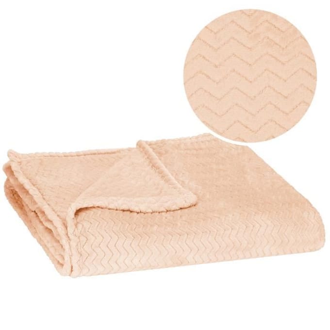 Springos Plaid | Sprei | Deken | Woonaccessoires | 160x200 cm | Peach