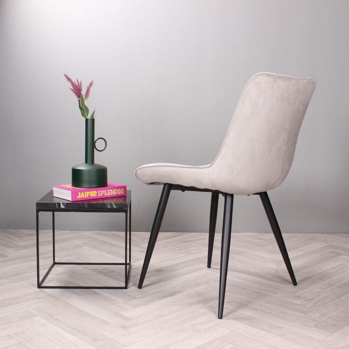 DS4U - Benito 3.0 eetkamerstoel velours - grijs