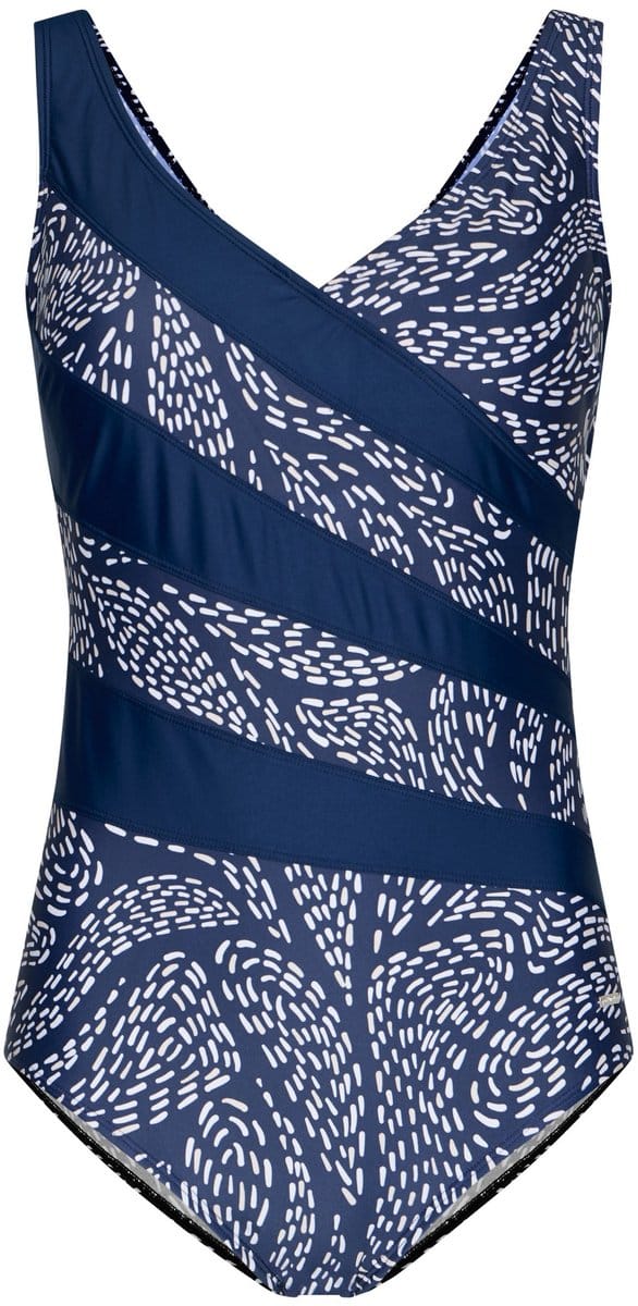 Pastunette - Badpak - Oceanic Flow - Blauw/Wit - Corrigerend - aat 40