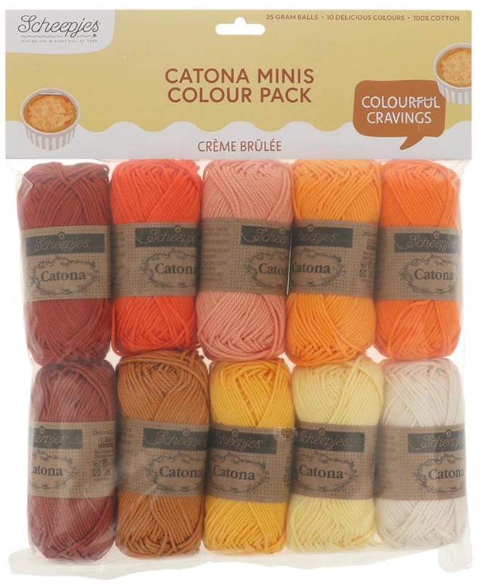 Scheepjes Catona colour pack 10x25g Creme Brulee