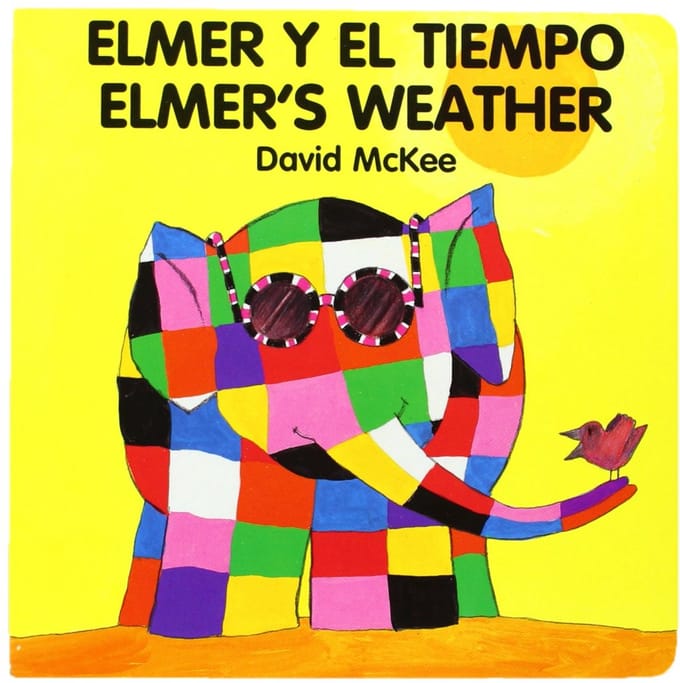 Kinderboek over het weer in het Engels en Spaans