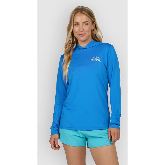 Salty Crew Unscripted Hooded Sunshirt Longsleeve Lycra blauw