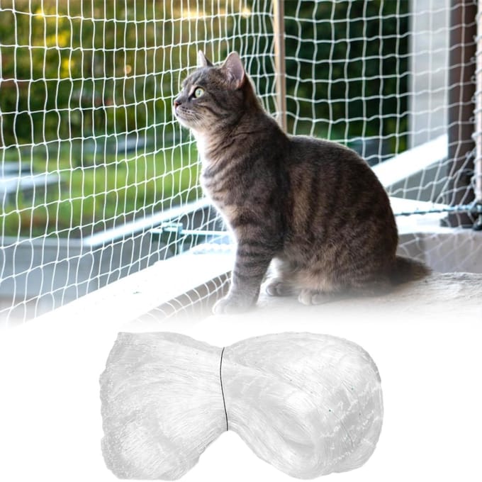 NBAP® Kattennet Balkon - Kattengaas - Wit