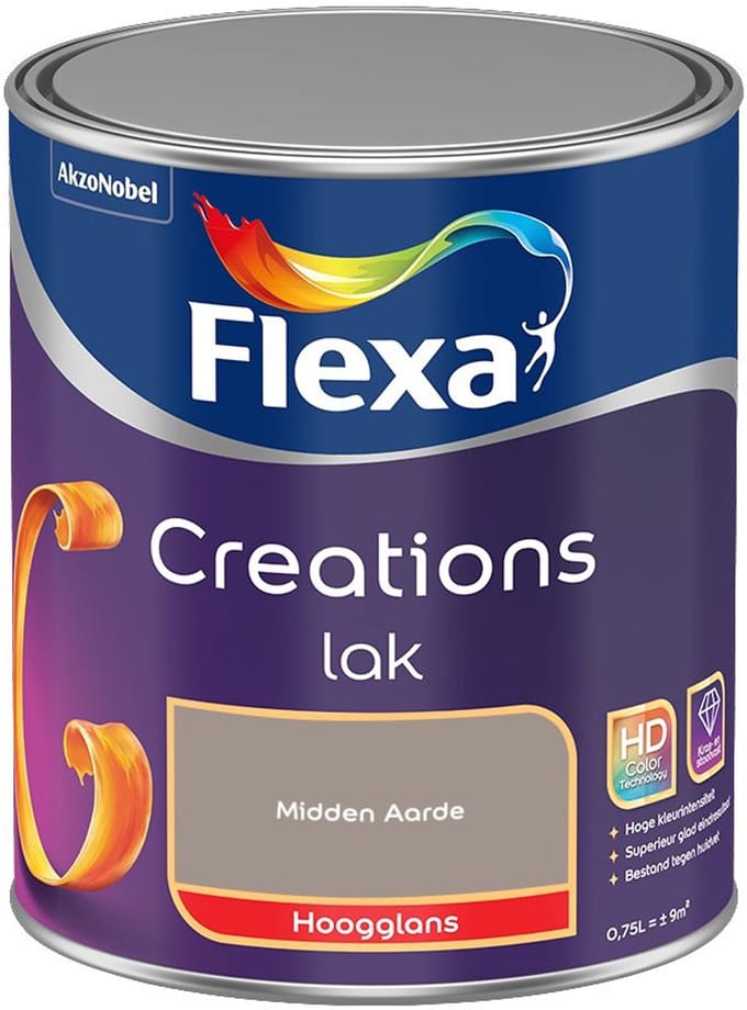Flexa - Creations Lak Hoogglans - Midden Aarde - Mengverf - 750 Ml