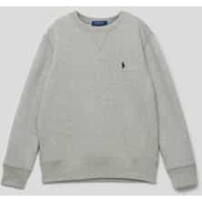 Sweatshirt in gemêleerde look met labelstitching