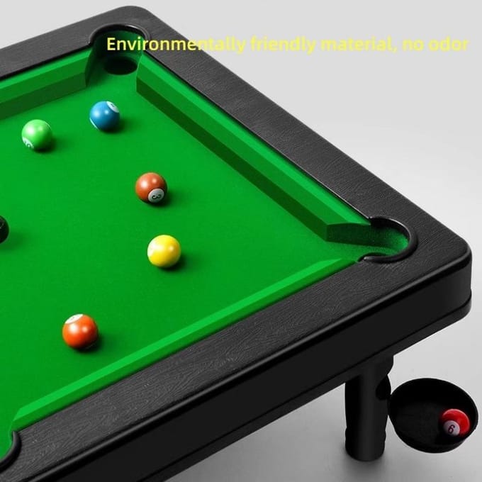 1 Mini Biljartset voor Kinderen Huis Pooltafel Jongens Educatief Speelgoed Snookerspel S black
