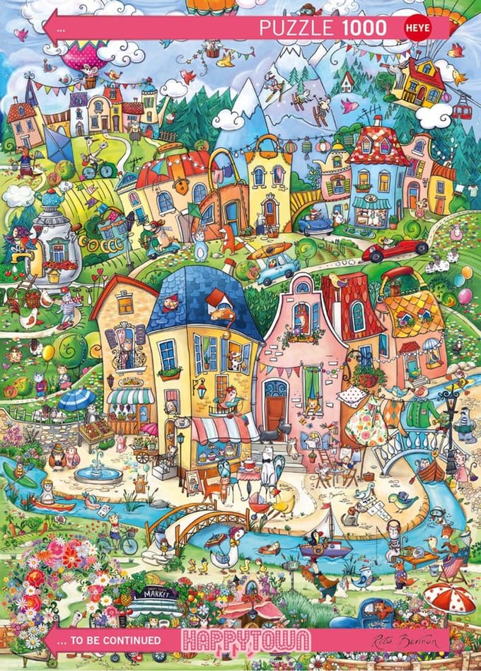 Heye Puzzle Puzzel Good Morning, Happytown 1000 Heye * levertijd onbekend *.
