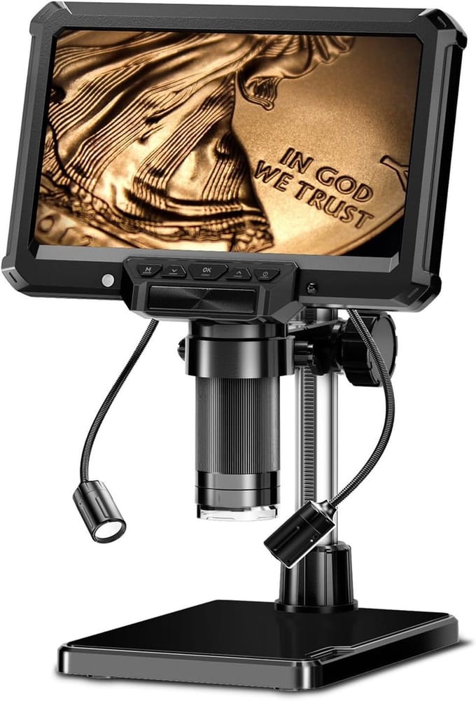 Digitale Microscoop - Vergrootglas Camera - Gedetailleerde Inspectie - 1000x Vergroting - 4.3 Inch LCD - Zwart