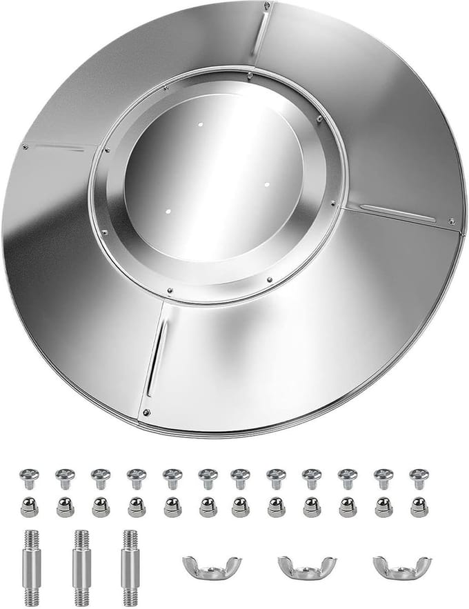 Terrasverwarming Reflector - Warmtepaneel - Terras Verwarmen - Vlamvertragend Aluminium - 46 cm Breed - Grijs
