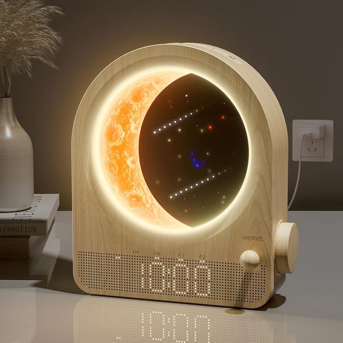 Licht Wekker Wake Up Light- Digitale Wekker met Lamp - Slaaphulp met USB Aansluiting - Dagstart
