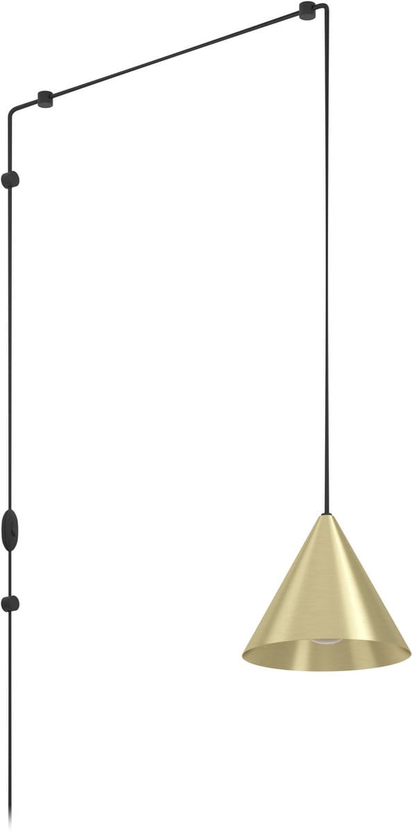 EGLO Narices Hanglamp - E27 - Staal - Zwart|Goud