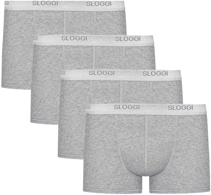 Sloggi men Basic short grijs 4-pack = 3+1 gratis