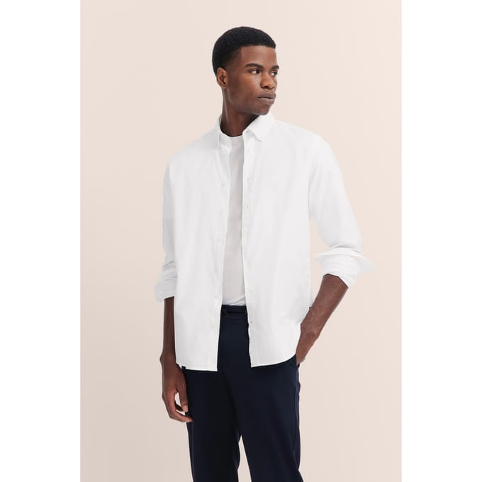 Bugatti Herren Casual overhemd met borstzak
