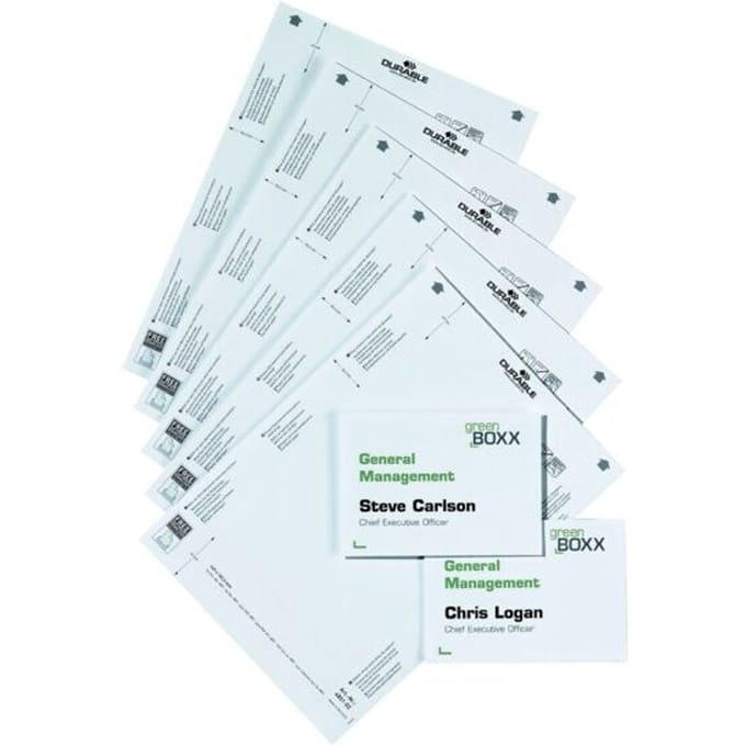 Papieren inserts, voor 149 x 105,5 mm, 20 labels