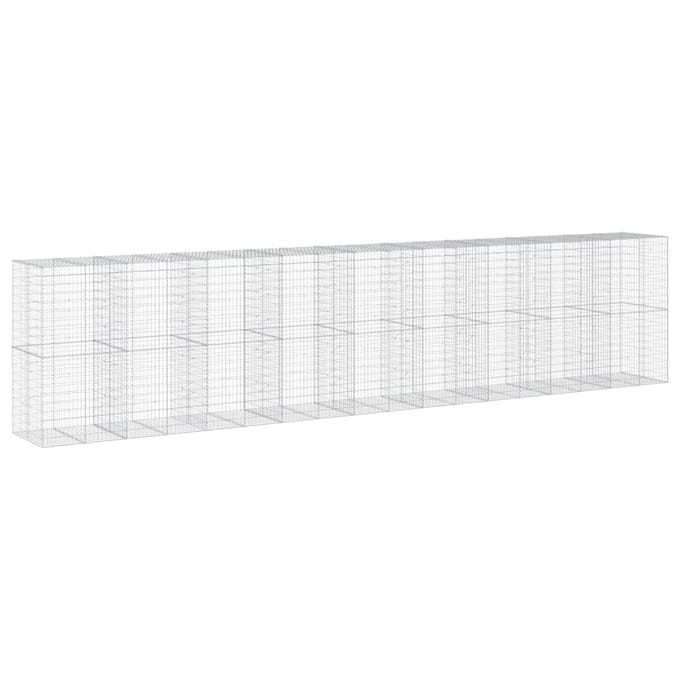 vidaXL - Schanskorf - 900x100x200 - cm - gegalvaniseerd - ijzer - zilverkleurig