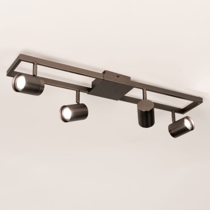 Lumidora Opbouwspot 75757 - MASON - 4 Lichts - GU10 - Bruin-brons - Bruin - Metaal
