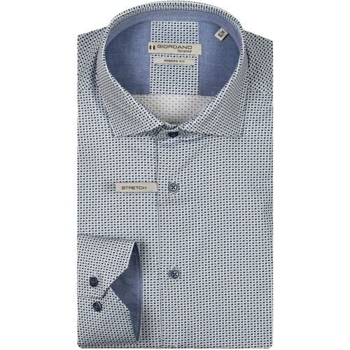 Giordano Overhemd Maggiore Allover Mini Abstract Graphic Pattern Navy-Multi / male