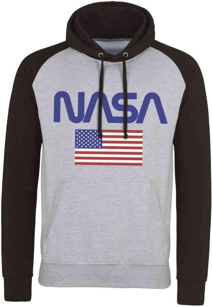 NASA Hoodie/trui -L- Old Glory Grijs/Zwart