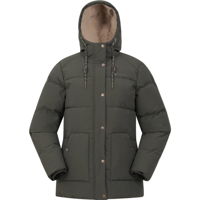 Mountain Warehouse Dames/Dames Manta Borg gevoerde gewatteerde jas (Kaki Groen)