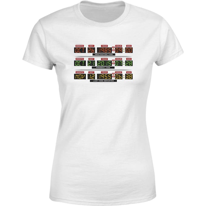 Back To The Future Destination Clock Women's T-Shirt - White - S