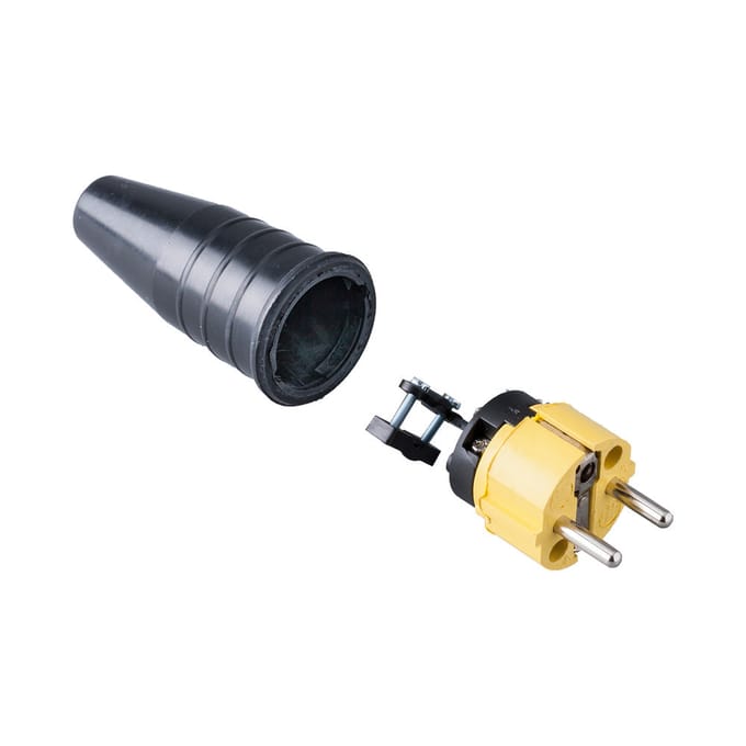 Industriële Heavy Duty Rubber Power Plug 16A 250V IP44 - 108867