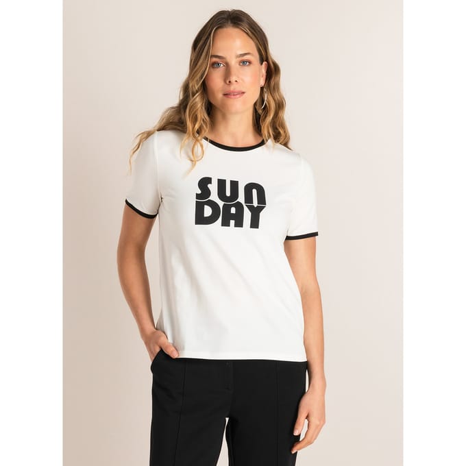 IVY BEAU Semma Tops - Off White/Black - maat 38