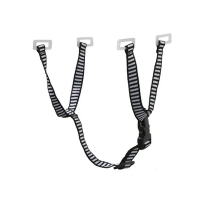 Jugulaire pour casque de chantier Forme Y 28cm Extensible Noir Blanc Bloc de couleurs Universel avec 4 points de fixation pour casque de sécurité gray