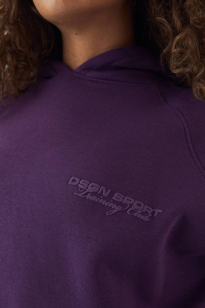 Dames DSGN Studio Sport Training Club Oversized Hoodie | Blackcurrant | Maat: XS
