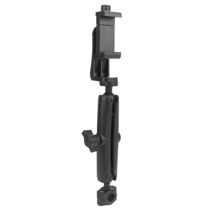 Metalen Motorfiets Camera Houder Stuur Achteruitkijkspiegel Bevestiging voor Actiecamera black