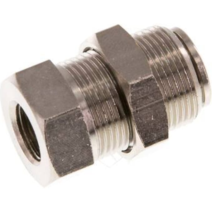 8mm x G1/8'' Messing Insteekfitting Binnendraad Schotdoorvoer NBR
