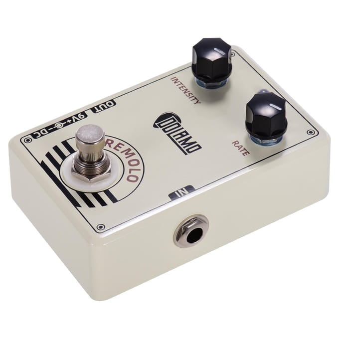 Dolamo D-13 Vintage Stijl Tremolo Gitaar Effectpedaal met Intensiteits- en Snelheidsregelaars True Bypass beige