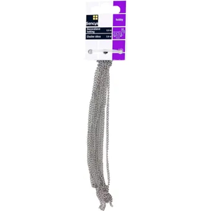 Sencys Decoratieve Ketting - Nikkel - 0,7mm - 2,5m
