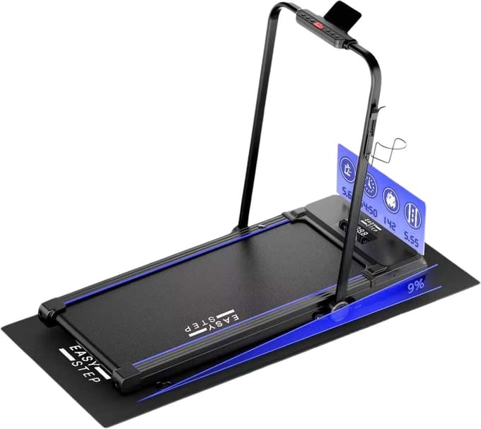 Easystep Run Loopband - 1/12 KM/H - Loopband inklapbaar - Walking pad - Loopbanden Voor Thuis - Wandelband - Hardloopband - Treadmill - Loopband Met Automatische helling 9% - Inklapbare Loopband loopband inklapbaar met helling