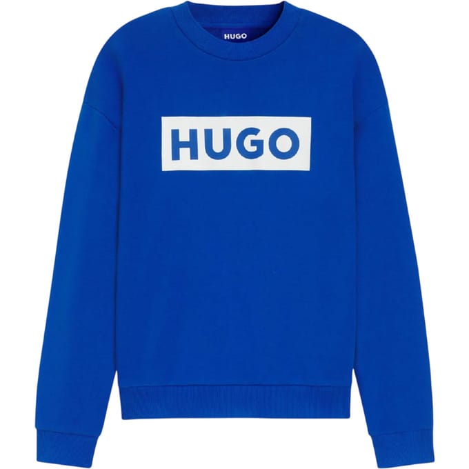 Hugo Heren Niero Logo Crew Neck Sweatshirt (Blauw)