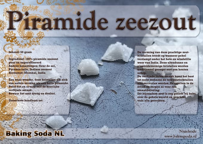 Fleur de sel - 100 gram - Piramide zeezout - Indiaas zeezout - Baking Soda NL
