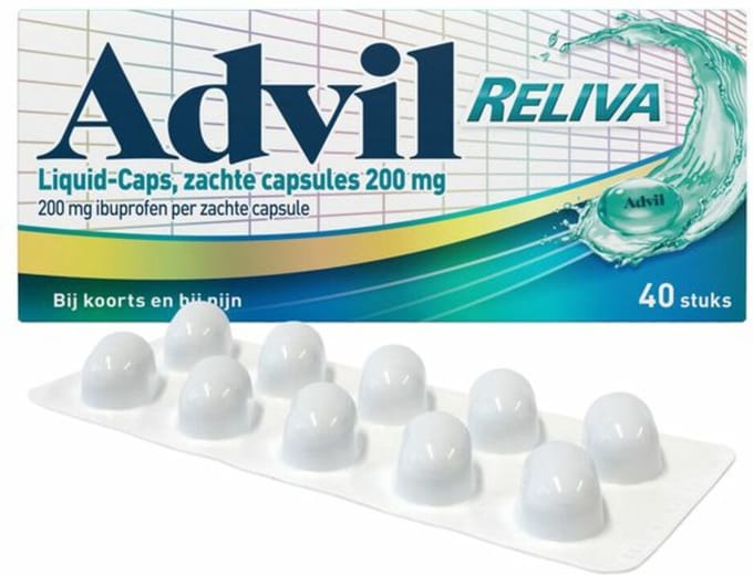 Advil Reliva Liquid Caps 200mg - 1 x 40 capsules