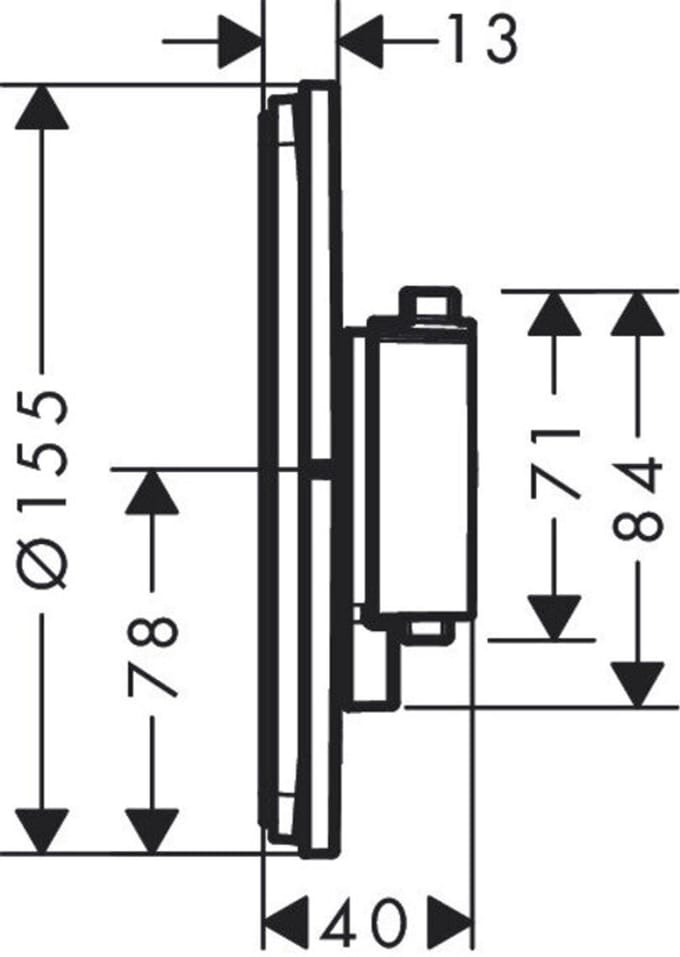 Hansgrohe ShowerSelect Comfort - Thermostatische inbouwkraan, mat wit 15553700