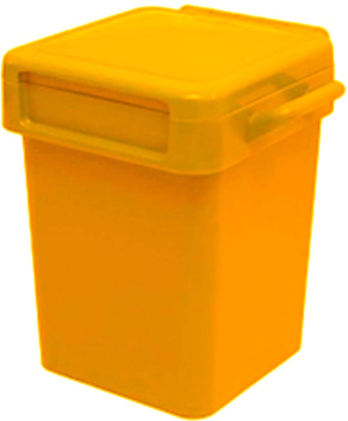 Afvalbak 'Napo' - 50L - Geel - Afvalscheiding binnen & buiten - Opbergbox