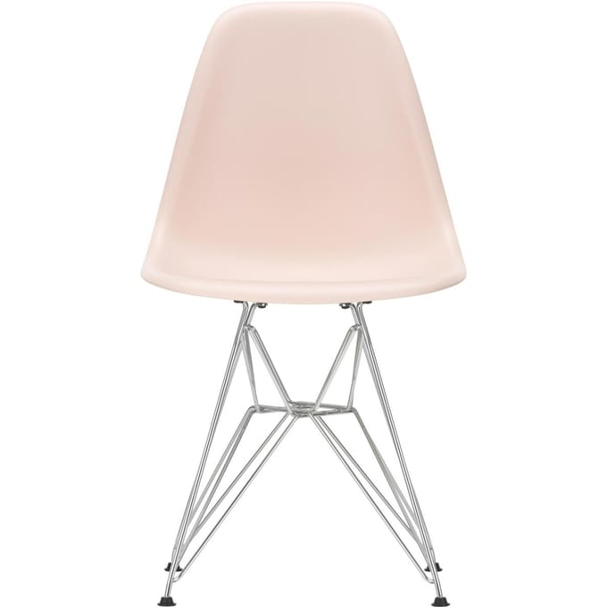 Vitra - DSR Eames Plastic Sidechair - verchroomd - zachtroze RE