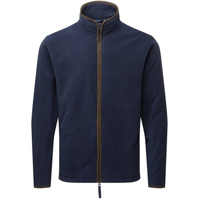 Premier Heren Artisan Fleece Jas (Marine / Bruin)