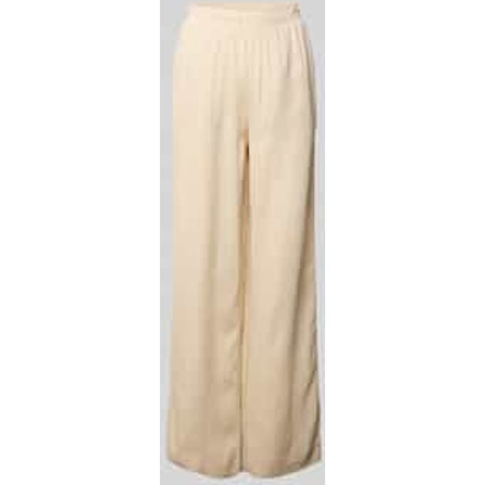 Linnen broek met elastische band, model 'FLAXY'