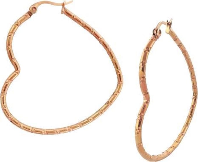 Amanto Oorbellen Chams Rosé - 316L Staal - Hart - 54x61mm