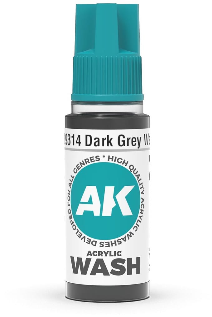 AK 3rd Gen Acrylics: Dark Grey Wash (18ml)