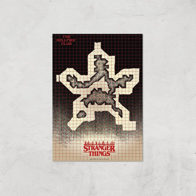 Stranger Things Map Giclee Art Print - A4 - Print Only
