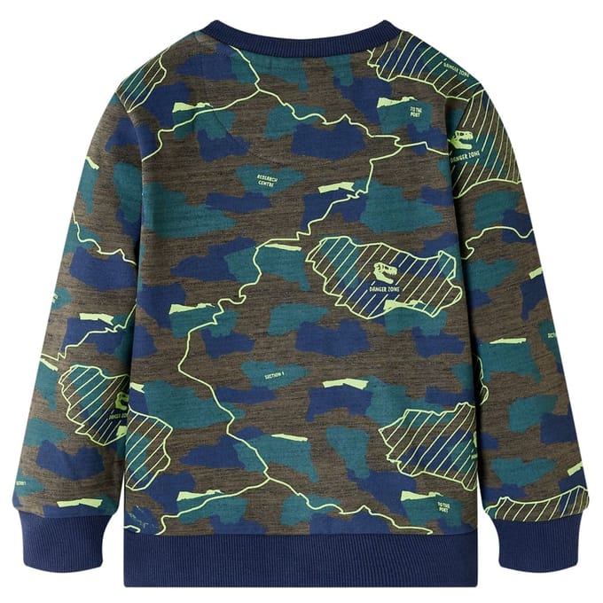 vidaXL - Kindershirt - 140 - gemêleerd - donkerkakikleurig