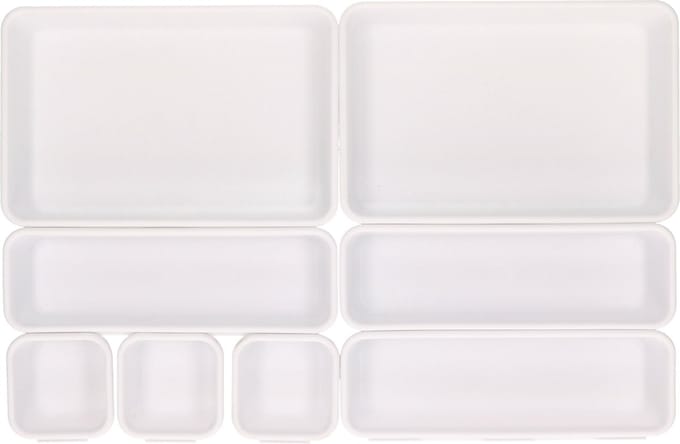 Storage Solutions Lade organizer - 16-delig - wit - kunststof - modulair - ladeverdeler