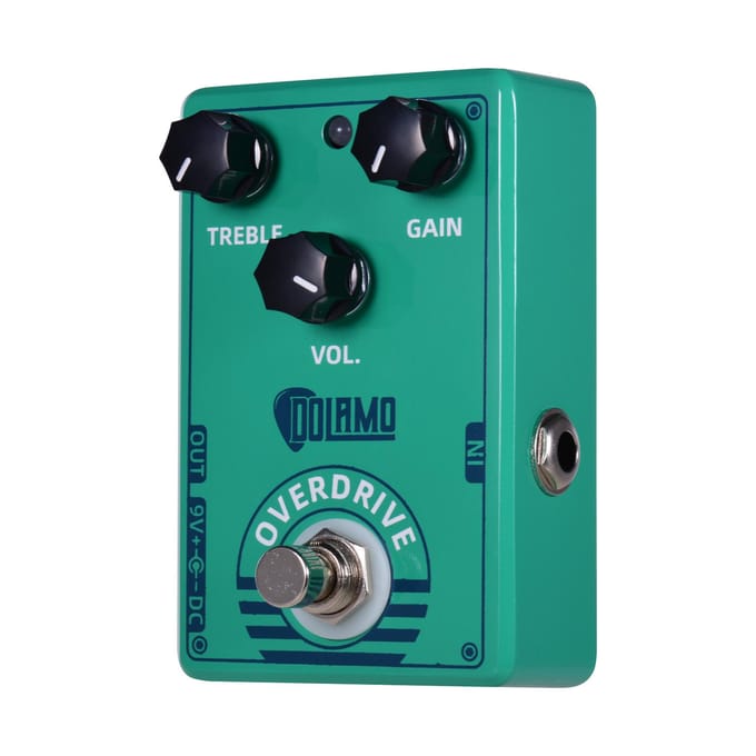 Dolamo D-12 overdrive gitaareffectpedaal met treble gain volumeregelaars True Bypass-ontwerp voor сyaan